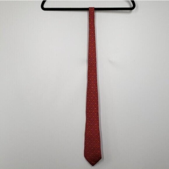 Salvatore Ferragamo Silk Tie Equestrian Horse Saddle Pattern - Picture 3 of 9